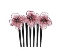 Pettine a forma di fiore, disco for capelli, filato di seta, pettine for capelli, forcina for donne adulte, accessori for capelli semplici, forcina for capelli, pettine a sette denti, parte posteriore
