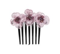Pettine a forma di fiore, disco for capelli, filato di seta, pettine for capelli, forcina for donne adulte, accessori for capelli semplici, forcina for capelli, pettine a sette denti, parte posteriore