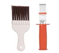 Pettine a pinna per condizionatore d'aria ad alta efficienza 2PCS e spazzola di pulizia per la cura del radiatore e degli elettrodomestici