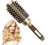 Pettine a rulli ricci - asciugatrice per la spazzola per capelli resistenti al calore | Strumento per capelli ondulato antiscalda con manico lungo, volume aria serratura a padella, rullo sicuro
