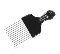 Pettine Afro in Metallo Pettine per Capelli in Plastica Afro Pettine a Denti Larghi Pettine Colorante per Capelli Pettine di Parrucca a Treccia Strumento per Styling Parrucchieri, Nero