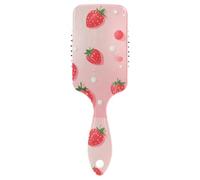 Pettine amichevole alla fragola di frutta rosa per le donne nere Massaggio del cuoio capelluto progettato per capelli sottili con manico ergonomico cepillo para cabello