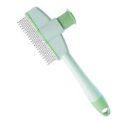 Pettine Antipulci per Cani - Strumento per Toelettatura con Pettine per Zecche per Gatti con - con Pulsante di Sgancio e Design Ergonomico per Rimuovere il Sotto