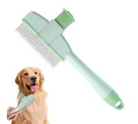 Pettine Antipulci per Gatti | Spazzola Autopulente per Cani a Lungo - con Pulsante di Sgancio e Design Ergonomico per Rimuovere il Sotto