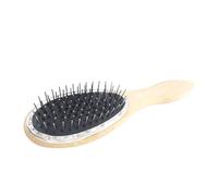 Pettine Antistatico per Parrucca in Legno e Metallo Manico | Dentatura Robusta, Leggero e Maneggevole, per Barbieri e Parrucche in Chioma Umani, Nero