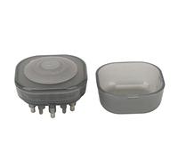 Pettine applicatore per cuoio capelluto Applicatore di siero per massaggio trasparente per la cura dell'olio per capelli Resistente lega di silicone ABS 15 ml (Nera)
