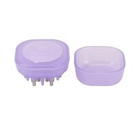 Pettine applicatore per cuoio capelluto Applicatore di siero per massaggio trasparente per la cura dell'olio per capelli Resistente lega di silicone ABS 15 ml (Viola)