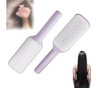 Pettine autopulente per capelli 3D a cuscino d'aria, con setole retrattili, pettine massaggiante antistatico, pettine rotante a sollevamento per la pulizia con un solo tocco (viola)