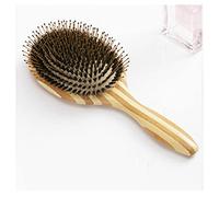 Pettine Bamboo Capelli Spazzola Strumenti Salon Tools Round Boar Setole Bamboo Pettine Massaggio Pettine for capelli for le ragazze Capelli Beauty Care Pettine Capelli(Boar mix nylon)