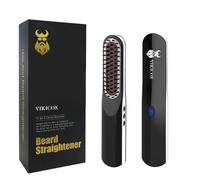 Pettine Barba Capelli, VIKICON Piastra Barba Spazzola Lisciante per Uomo con Cor