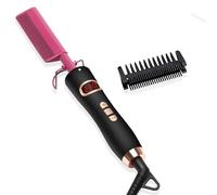 Pettine caldo per parrucche, barba, piastra per capelli portatile, 120 - 230 ℃ temperatura regolabile pettine lisciante,