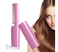 Pettine caldo | Pettine pressa per capelli 3 tempi,Spazzola calda e arricciacapelli, piastra piatta senza fili e portatile per le donne per una lisciatura istantanea Xistuoz
