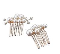 Pettine Capelli Fermacapelli Pettine Laterale per Capelli da Sposa con Perle Fatte A Mano, Pettine per Capelli da Sposa, Set di Accessori per Capelli da Sposa Elegante Pettine Capelli