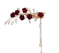 Pettine Capelli Fermacapelli Pettine laterale per capelli di camelia vintage Pettine per capelli in stile cinese con nappa Accessori per capelli da donna Forcella per capelli Elegante Pettine Capelli