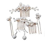 Pettine Capelli Fermacapelli Pettine Per Capelli Da Sposa Accessori Per Capelli Con Perle Clip Per Pettine Laterale Per Capelli Fermagli Per Capelli Con Perle Per Damigella D'onore Elegante Pettine Ca