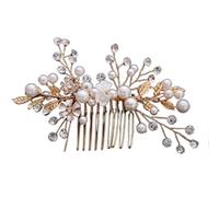Pettine Capelli Fermacapelli Pettine per capelli da sposa Fascia per capelli da sposa Accessorio per capelli in oro Fiore Fascia per capelli da sposa da donna Elegante Pettine Capelli