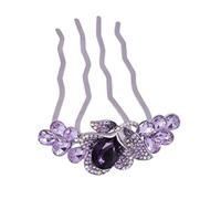 Pettine Capelli Pettine Per Capelli Con Strass A Farfalla Pettine Per Capelli Da Donna Pettine Laterali Per Capelli Pettini Laterali Per Capelli Copricapo Accessorio Per Capelli Accessori Capelli(Purp