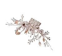 Pettine Capelli Pettine per capelli da sposa Fascia per capelli da sposa Accessorio per capelli in oro Fiore Fascia per capelli da sposa da donna Accessori Capelli