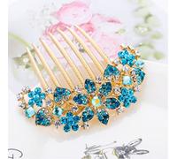 Pettine Capelli Pettini per capelli Accessori Fiore Strass Pettine laterale per capelli Pettine per capelli decorativo Clip per ballo di fine anno Accessori Capelli(Champagne)
