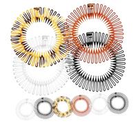 Pettine Circolare Elastico per Chioma, Plastica, 10 Pezzi | Accessori Donna, Forma ad Anello Completa, Facile da Usare, Colore Casuale