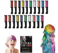 Pettine Con Gessetti Per Capelli, Nuovo Colore Di Gesso Per Bambine, Colore Di Gesso Temporaneo Lavabile Per Bambini, Regali Di Natale Per Bambine, Per Compleanno (2 set)