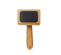 Pettine con manico naturale Spazzola for capelli in acciaio inossidabile Cani Gatti Animali domestici Accessori Strumenti Pettini for cuccioli a maglia aperta Durevole e denso Spazzola Per Gatti(S)