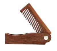 Pettine da barba, 10 x 4 cm, pieghevole, di qualità a lunga durata | spazzola antistatica in legno per baffi con facilità, strumento per la toelettatura dei baffi, per pettinare i capelli, barba