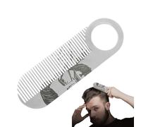 Pettine da barba da uomo, pettine a denti fini, 10,2 x 3,26 x 0,2 cm, spazzola modellante anti-strappo, strumento portatile a doppio scopo per lo styling quotidiano di padre marito