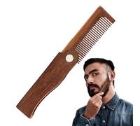 Pettine da barba da uomo - Pettine pieghevole per barba tascabile pettine da barba dal design leggero | Strumenti per la cura della barba pieghevoli di spazzolatura durevoli, pettine per baffi