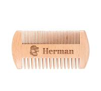 Pettine da Barba e Baffi in Legno Inciso Personalizzato da Uomo, Pettine da Barba con Nome Personalizzato, Regalo Personalizzato per Uomo, Papà, Testimone di Nozze, Fidanzato (Legno di faggio)