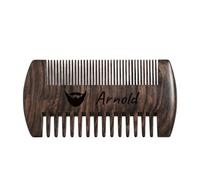 Pettine da Barba e Baffi in Legno Inciso Personalizzato da Uomo, Pettine da Barba con Nome Personalizzato, Regalo Personalizzato per Uomo, Papà, Testimone di Nozze (Legno di sandalo nero e oro)
