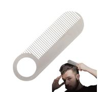 Pettine da barba in acciaio inox, pettine per barba a denti fini in metallo, pettine per baffi ben curato, design ergonomico, adatto per la cura e lo styling quotidiano