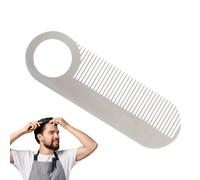 Pettine da barba in acciaio inox, portatile, per modellare i baffi, comodo pettine tascabile per barba a denti fini, pettine per barba e barba più sottili, pettine per barba e baffi