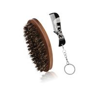 Pettine da barba in legno e acciaio, 2pcs set | Manico in legno per la cura professionale dei capelli del viso, la cura quotidiana, lo styling liscio e la cura dei