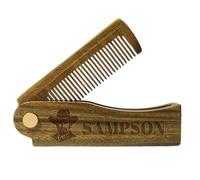 Pettine da Barba in Legno Personalizzato per Uomo, Pettine da Barba Pieghevole con Nome o Testo per Barba, Baffi e Capelli, Regalo Personalizzato per Fidanzato o Papà (Legno Sandalo Verde)