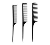 Pettine da barbiere professionale Accessori for capelli Spazzola Pettine a coda a punta for parrucca Treccia Tintura for capelli e colpi di sole Apparecchi for lo styling dei capelli(Black)