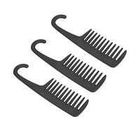 Pettine da Doccia 3 Pezzi Appendibile Riduce la Perdita di Capelli Pettine Districante Affidabile, Impugnatura Antiscivolo in Materiale ABS, Applicazione per Salone di Bellezza