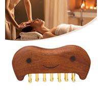 Pettine da massaggio in legno compatto da salone tascabile per donne e