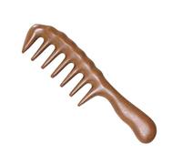 Pettine da massaggio in legno di sandalo, massaggiatore per cuoio capelluto e strumento Gua Sha per la crescita dei capelli, pettine verde realizzato a mano, per donne e uomini, sollievo naturale