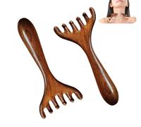 Pettine da massaggio meridiano a sei artigli, massaggiatore per cuoio capelluto, strumento di massaggio per terapia tattile, pettine per rilassare tutto il corpo, strumento di raschiatura in legno
