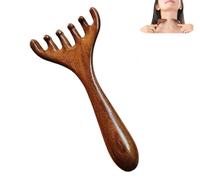 Pettine da massaggio meridiano a sei artigli, massaggiatore per cuoio capelluto, strumento di massaggio per terapia tattile, pettine per rilassare tutto il corpo, strumento di raschiatura in legno