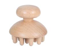 Pettine da Massaggio per Cuoio Capelluto in Legno di Faggio | 1 Pezzo, Design Scolpito a Mano, Linee Lisce e Forme Naturali, Uso Domestico e Viaggio