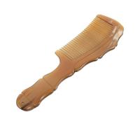 Pettine da Massaggio Portatile in Corno, Elegante Intaglio per Casa | Sollievo Dalla Pressione della Testa, Tocco Confortevole, Effetto Antistatico, Adatto a Tutte le Età