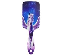Pettine da massaggio viola con ali di unicorno, pettine districante, spazzola per capelli sani, spazzola per capelli da donna, spazzola per capelli asciutta