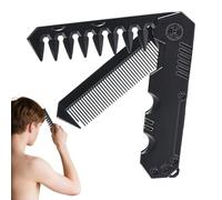 Pettine Da Viaggio,Pettine Con Denti Fini/Larghi Per Viaggi | Accessorio per Styling con Olio per Capelli per Barba e Baffi