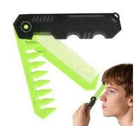 Pettine da viaggio, portatile pieghevole per capelli e in viaggio, strumento per lo styling per la cura della barba e del taglio di capelli, compatto per la cura quotidiana e look salone, per i padri