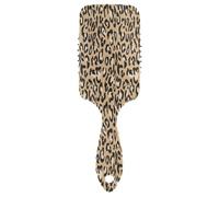 Pettine dell'aria della stampa del leopardo di Brown nero, spazzola districante, spazzola per capelli sani, spazzola per capelli asciutti bagnati