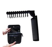 Pettine di capelli pieghevoli per uomini, set di pennelli per capelli a due teste, pettine per trucco dente fine, strumento anti-statico e di styling per la data di uscita, vacanza