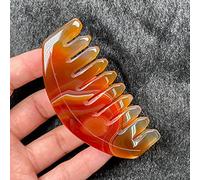 Pettine di cristallo di agata naturale Pettini for massaggi for la salute dei capelli denti larghi Collezione di regali con pietre preziose curative Pietra Reiki decorazione della stanza (Color : B)