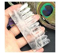 Pettine di cristallo di quarzo rosa ametista naturale Pettine for la salute dei capelli a denti larghi Collezione di regali di pietre preziose decorazione della stanza